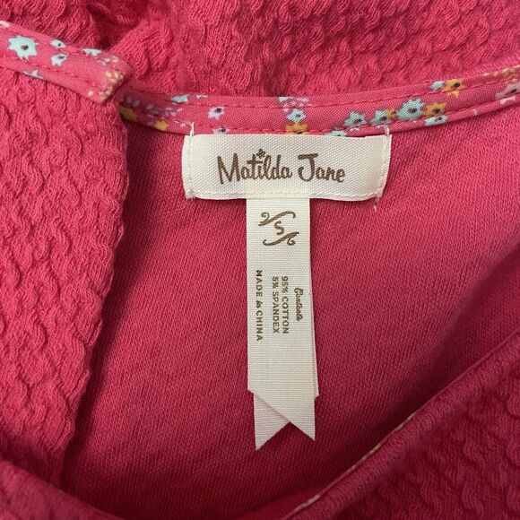 Matilda Jane Women's Small Pink Virginia Textured Dress with Pockets - Picture 7 of 8